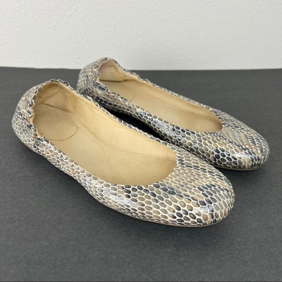 Stuart Weitzman Snakeskin Ballet Flats - Picture 2 of 9